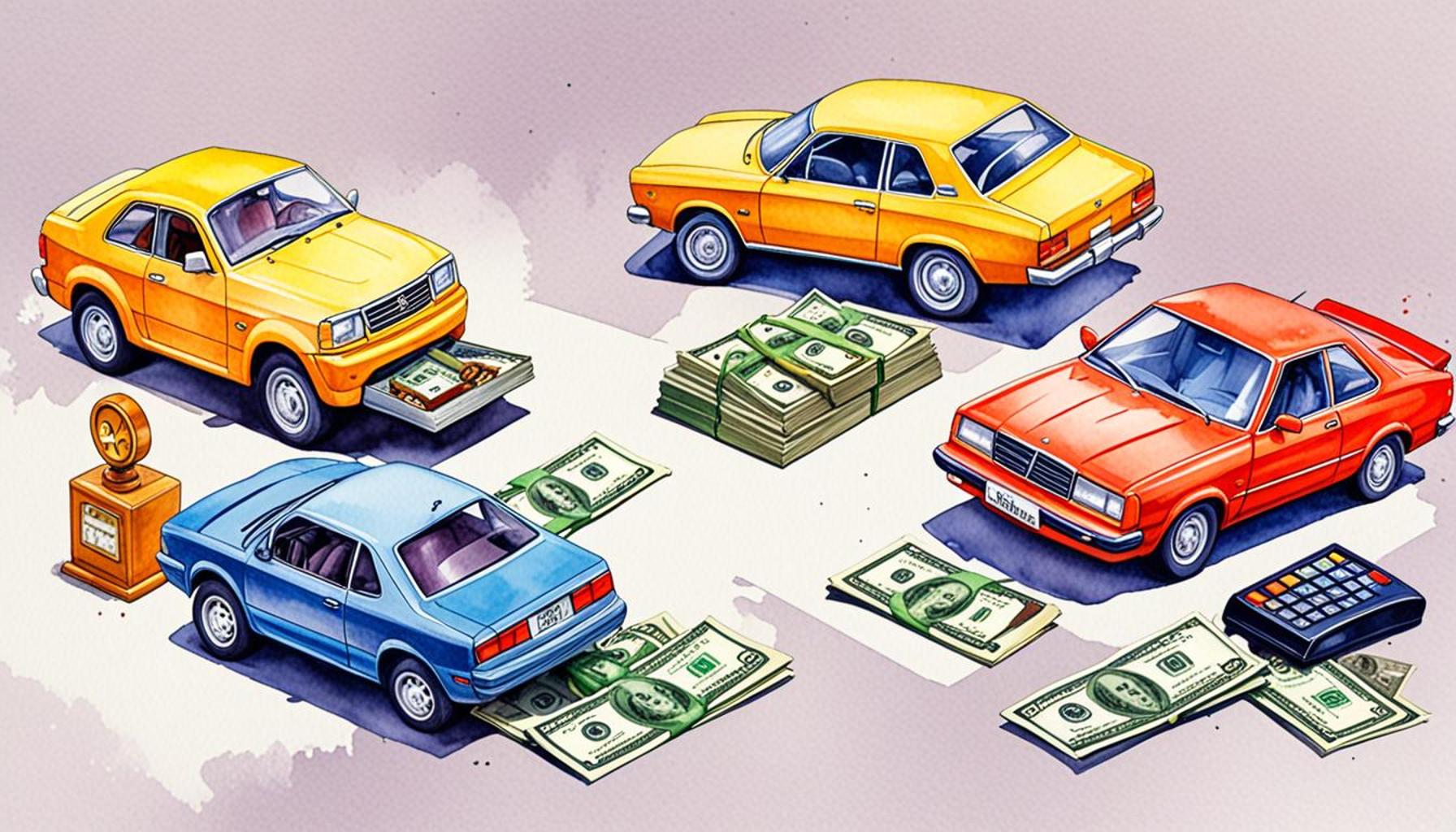 Comparación entre pagos al contado y financiamientos en subastas de automóviles